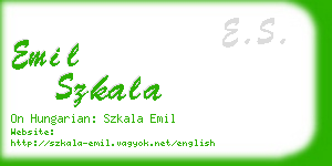 emil szkala business card